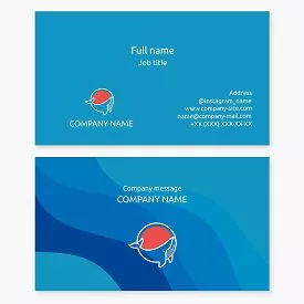 Sun Whale Logo Business Card Template