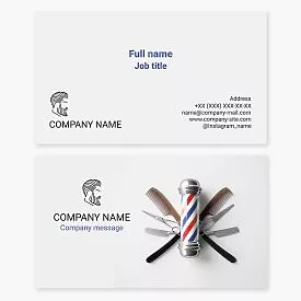 Professional Haircut Barber Shop Business Card Template