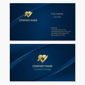 Fork Spoon Heart Logo Business Card Template