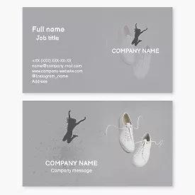 White Sneaker Shoes Sport Business Card, Youth movement, club