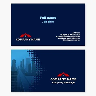 Business card template. Real estate. Real estate services.