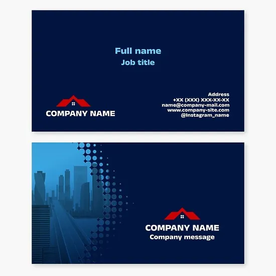 Business card template. Real estate. Real estate services.