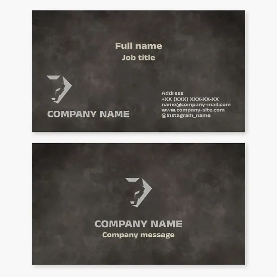Business card template. Wolf. Strength, power, determination, leadership, speed, pack.