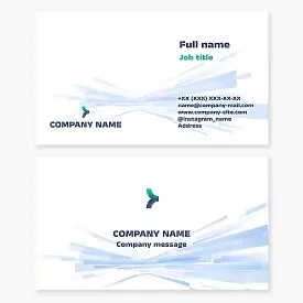 Business card template. Abstract. Arrow, vector, perspective. Goal. A goal-oriented company.