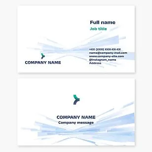 Business card template. Abstract. Arrow, vector, perspective. Goal. A goal-oriented company.