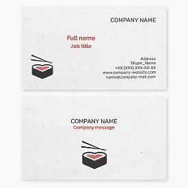 Love Sushi Business Card Template