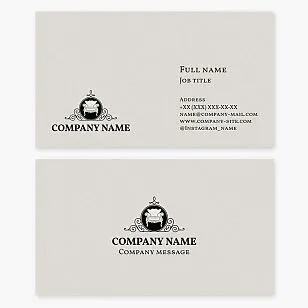 Vintage style business card template. Antique chair. Upholstered furniture manufacturing and repair. Furniture salon.