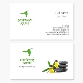 Spa business card template