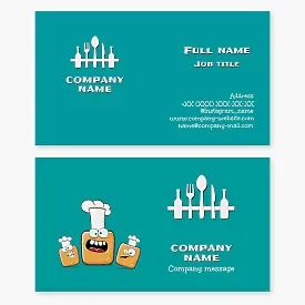 Business card template Cafe, restaurant