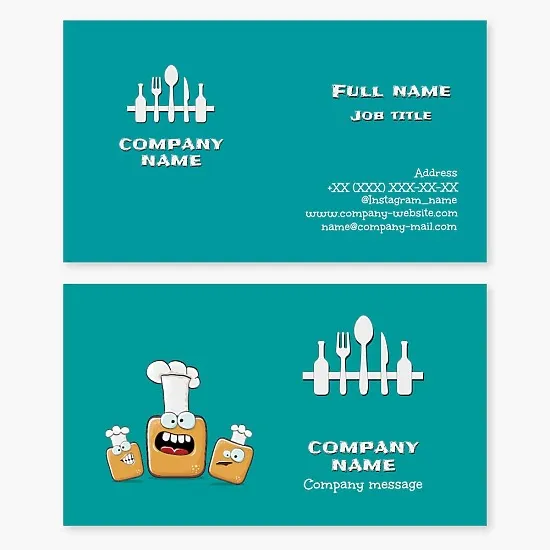 Business card template Cafe, restaurant