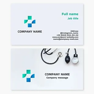 Medicine business card template