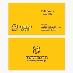 Cheese Logo Business Card Template