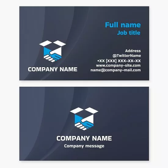 Delivery Agreement Business Card Template