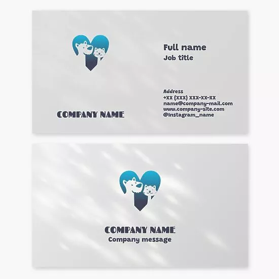 Pet Care Business Card Template