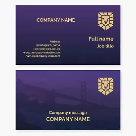 Leo business card template