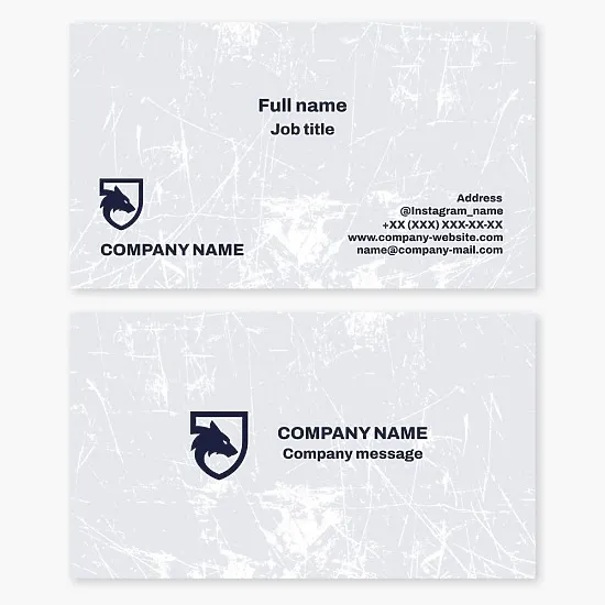 Wolf Shield Logo Business Card Template. Bodyguard, Security Guard.