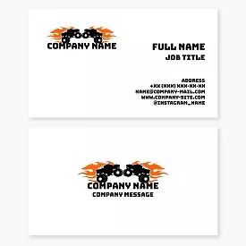 Premium business card. Auto rally. Auto tuning.