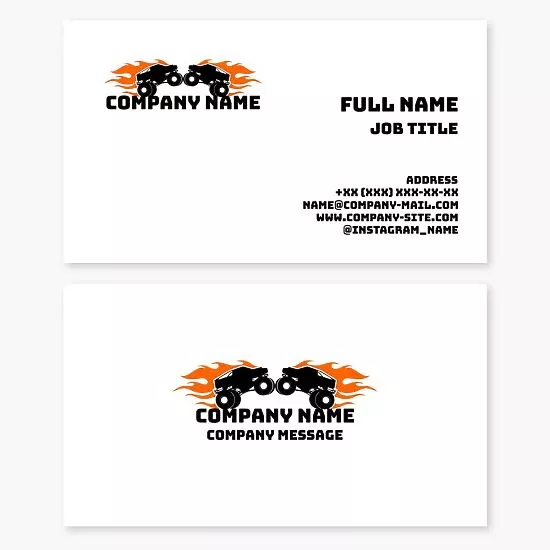 Premium business card. Auto rally. Auto tuning.