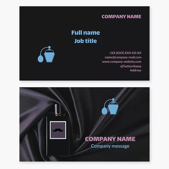 Perfuma, Men's Cologne business card template