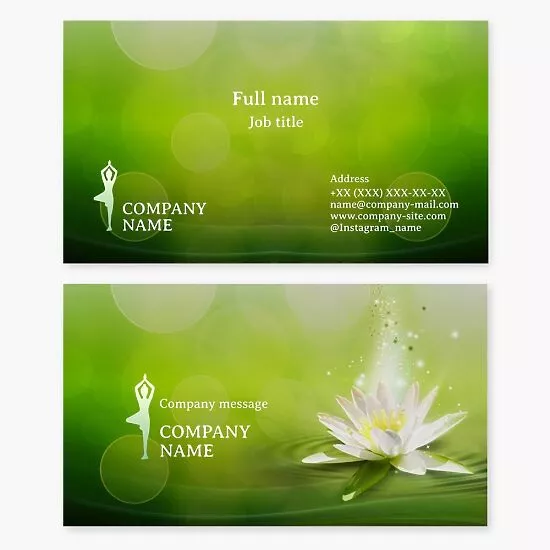 Meditation Health & Wellness Business Card Template