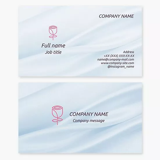 Pink Rose Logo | Business Card Template