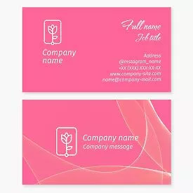 Flower Logo | Pink Business Card Template