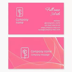 Flower Logo | Pink Business Card Template