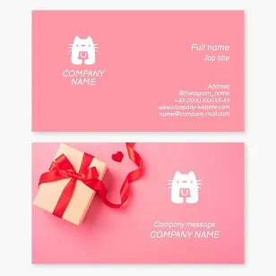 Gift Box | Love | Gift and Souvenir Shop | Holiday Product Wrapping Services | Business Card Template.