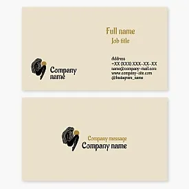 Business card template. Art gallery.