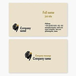 Business card template. Art gallery.