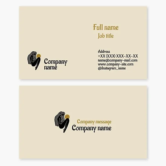 Business card template. Art gallery.