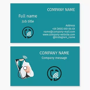 Business card template Online medical consultation