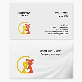 Business card template Shelter for cats and dogs, Pet shop, Animals for sale