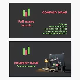 Stock Broker Business Card Template