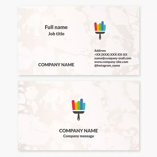 Painting Service Business Card Template