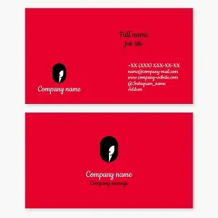 Business card template. Woman, hairstyle. Hairdresser.