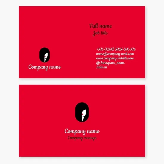 Business card template. Woman, hairstyle. Hairdresser.