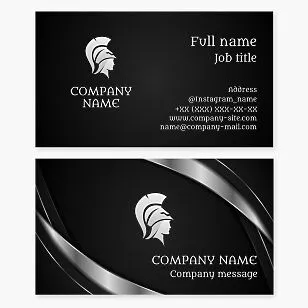 Roman Helmet Business Card Template