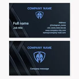 Spartan Shield Logo Business Card Template