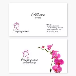 Flower Business Card Template