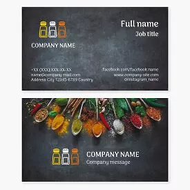 Seasonings business card template