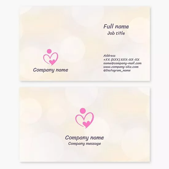 Heart Logo | Love | Business Card Template