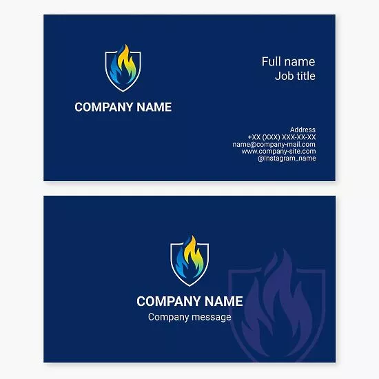 Fire Protection Services | Fire Safety Business Card Template