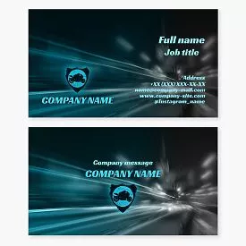 Business card template. Motorbike.