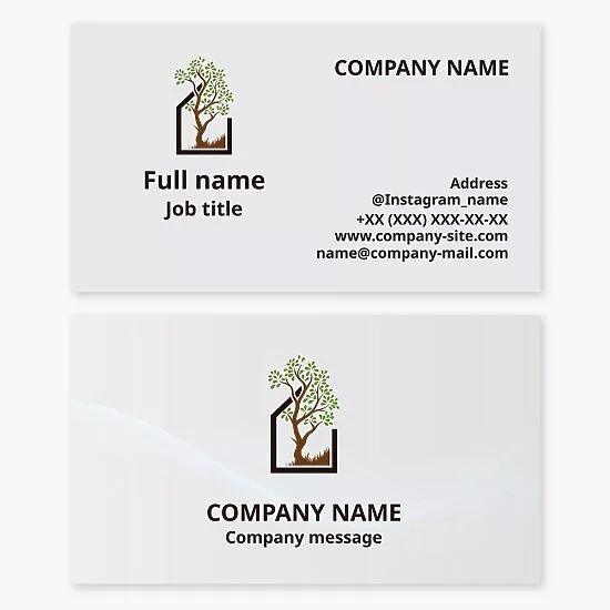 Home Tree Logo Business Card Template