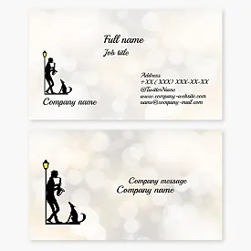 Business card template Street musician, saxophone