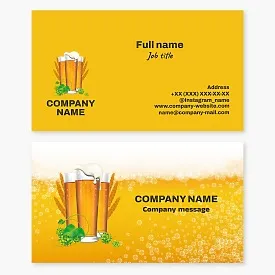 Business card template Beer