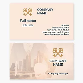 Real estate. Construction. Business card template