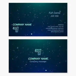Business card template. Abstract. Vectors up. Development. Night sky.