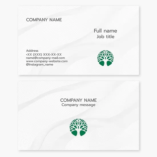 Business card template. Abstraction. Tree. Symbol of life, growth, strength, wisdom.